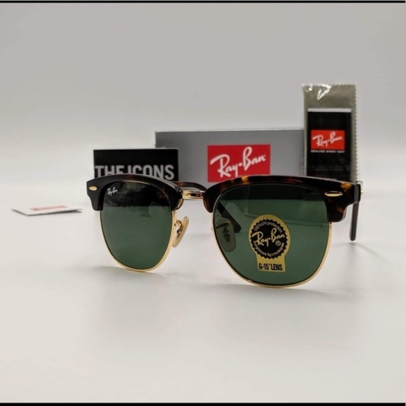 LIKE NEW RayBan Clubmaster RB3016 Tortoise Ray ban Sunglasses - Picture 2 of 13